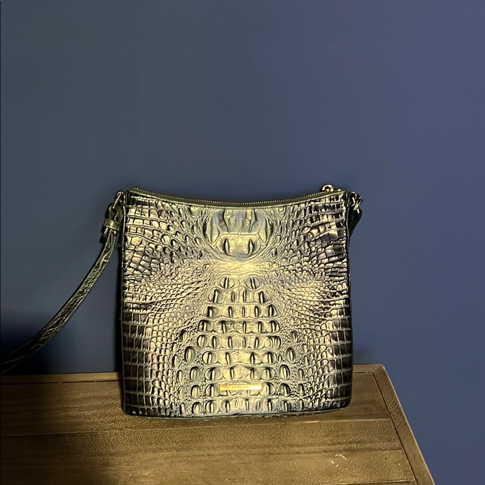 Brahmin Elegant Black and Gold Crossbody Bag